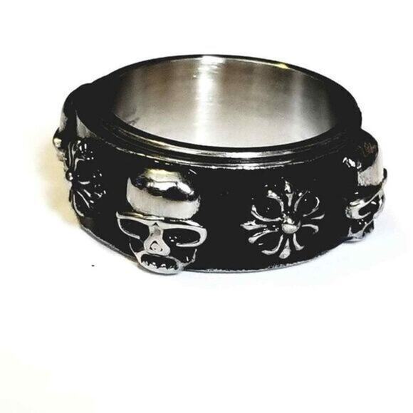 New stainless steel skull ring size 9 - Picture 2 of 3